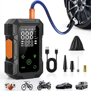 Avtomobil üçün ikili ekranlı simsiz hava nasosu, LCD displey, avtomatik dayanma