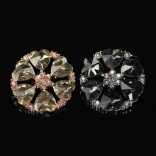 时尚新款镶钻纽扣玻璃宝石高脚手缝扣秋冬季大衣装饰胸针服装辅料