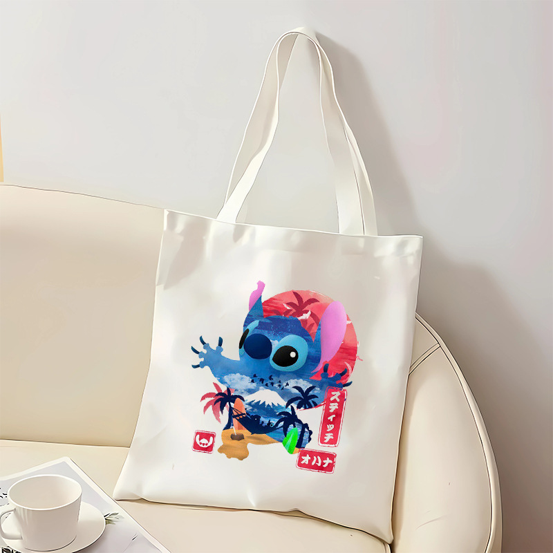 Bolsa de lona de impresión púrpura de pop transfronteriza, bolso de hombro de gran capacidad, portátil perfecto para compras