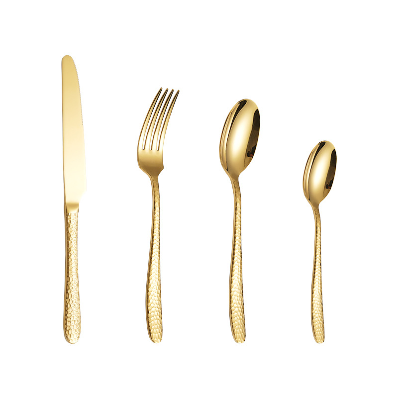 Cubo de agua 410 cubiertos de acero inoxidable set de cuatro piezas cuchillo de filete de hotel cuchara de tenedor cubiertos de restaurante estilo occidental