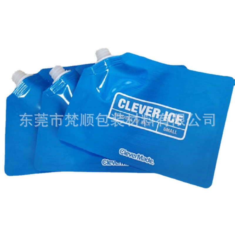 Suction nozzle bag four-side sealing ice bag aluminum foil suction nozzle bag fresh-keeping refrigeration ice bag aluminum foil packaging bag