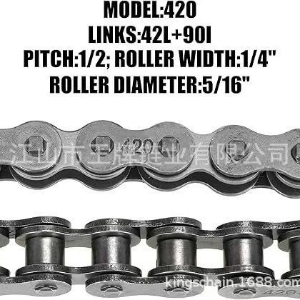 Подходит для малокубатурных мотоциклов и электроскутеров 420, усиленная цепь натурального желтого цвета, прямые продажи от производителя.