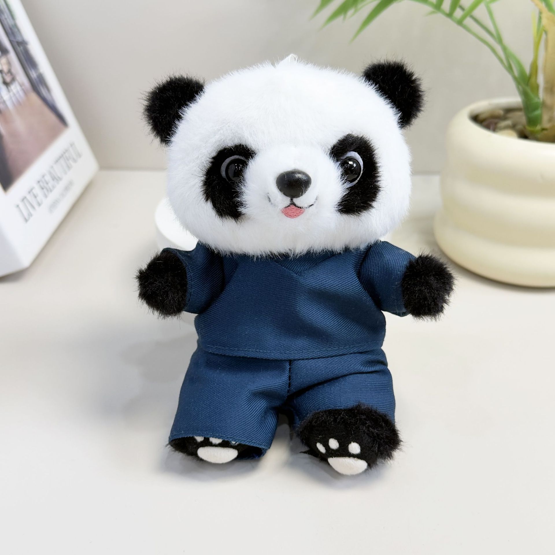 Tesoro nacional panda médico enfermera regalo muñeca Teddy Bear Hospital logotipo impresa panda muñeca de peluche
