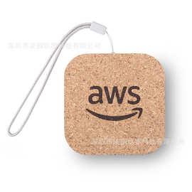 2024新款欧美环保软木数据线收纳盒六合一快充手机圆形60W充电线