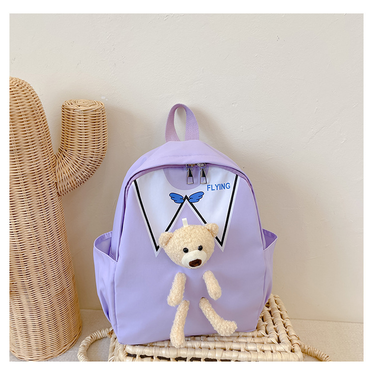 Nueva mochila de Kindergarten hembra Super lindo bebé mochila grande, mediana y pequeña Clase simple mochila Linda mochila muñeca de captura