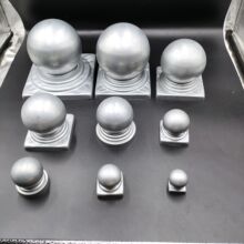 方管用球头封口柱帽盖护栏配件圆管顶帽锌钢护栏盖帽柱头顶盖配件