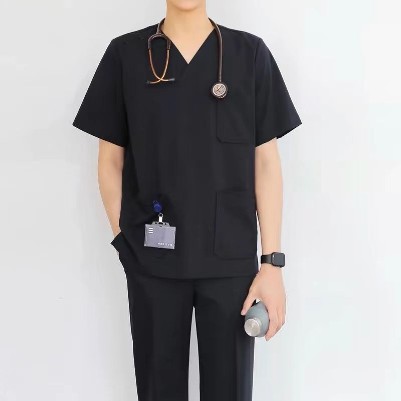 手洗い服、手洗い服、半袖ナース作業服、医療美容ペット口腔科医師作業服、弾性速乾手術服|undefined