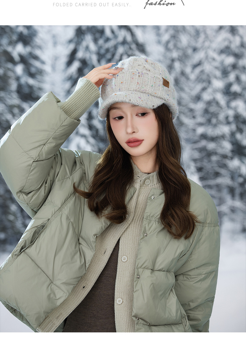 Warm Men's Sequin Duckbill Cap With Ear Protection For Winter_voghion.com