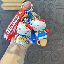 可爱卡通红蓝kt猫钥匙扣三丽鸥公仔包包钥匙扣挂件活动娃娃机礼品