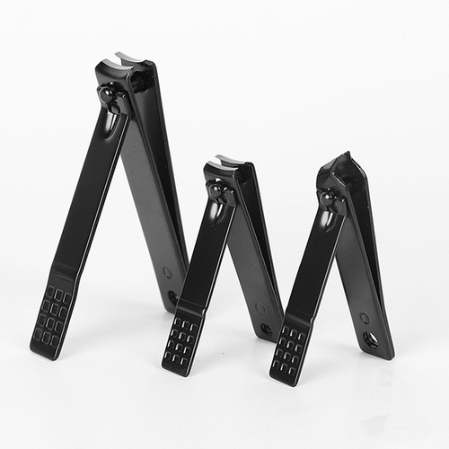 Thickened Stainless Steel Large Size Nail Clipper Adult Nail Cleaning Knife Slant Tip Nail Scissors Black Painted Nail Cutter
