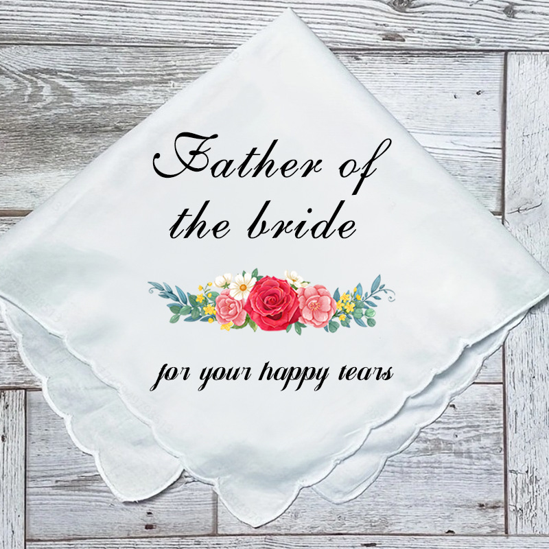 跨境亚马逊 新郎母亲婚礼手帕for your happy tears主题月牙茶巾|undefined