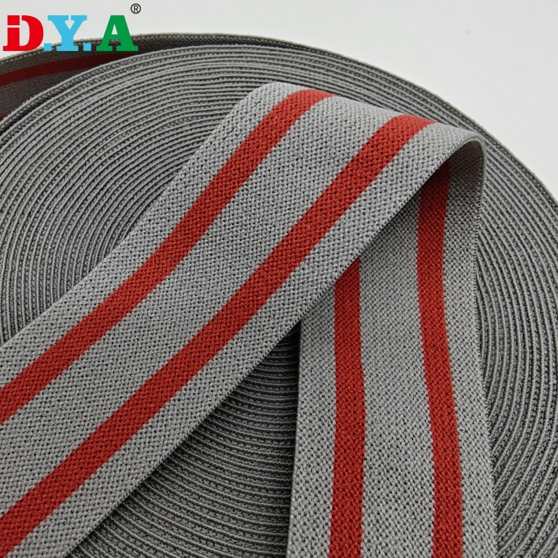 3.5cm间色提花松紧带2色弹力带内裤裙子箱包服装带辅料批发