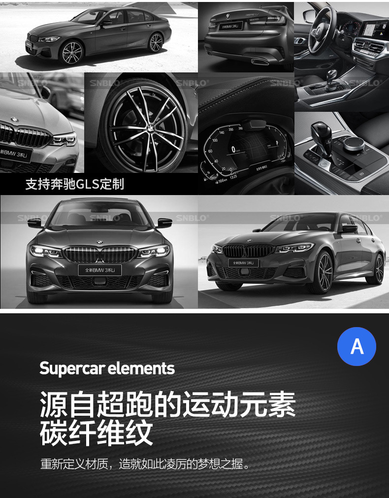 Suitable for Mercedes-Benz GLS leather anti-kick pad door sill strip door panel interior protection sticker car modification parts supplies