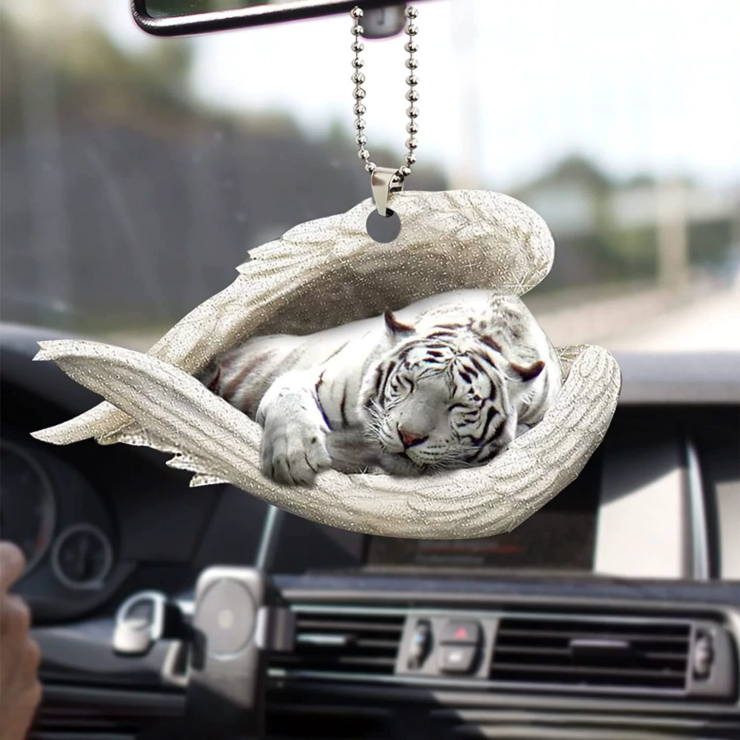 Трансграничный новый творческий кулон в виде крыла ангела 2D плоский акриловый автомобиль подвесные украшения брелок сумка украшения