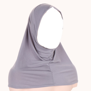 Cross-border new crystal linen solid color wrapped elastic headscarf hat scarf hat integrated multi-color toe cap