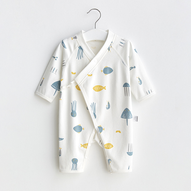 Ropa de bebé recién nacido para primavera y otoño, capa base de algodón puro para bebés de 0 a 3 meses, pelele de otoño para recién nacidos, conjunto de una pieza para bebés.