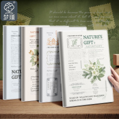 卸売り工場の植物の花b 5ゴムカバーのノートa 5学生のオフィスの高い顔の値は日記帳の小さい清新さを厚くします。