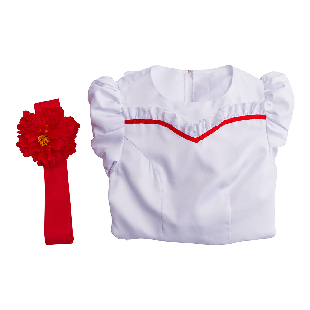 할로윈 원피스 CONJINGDOLL ANNABEL 코스프레 의상 할로윈 공포 화이트 원피스