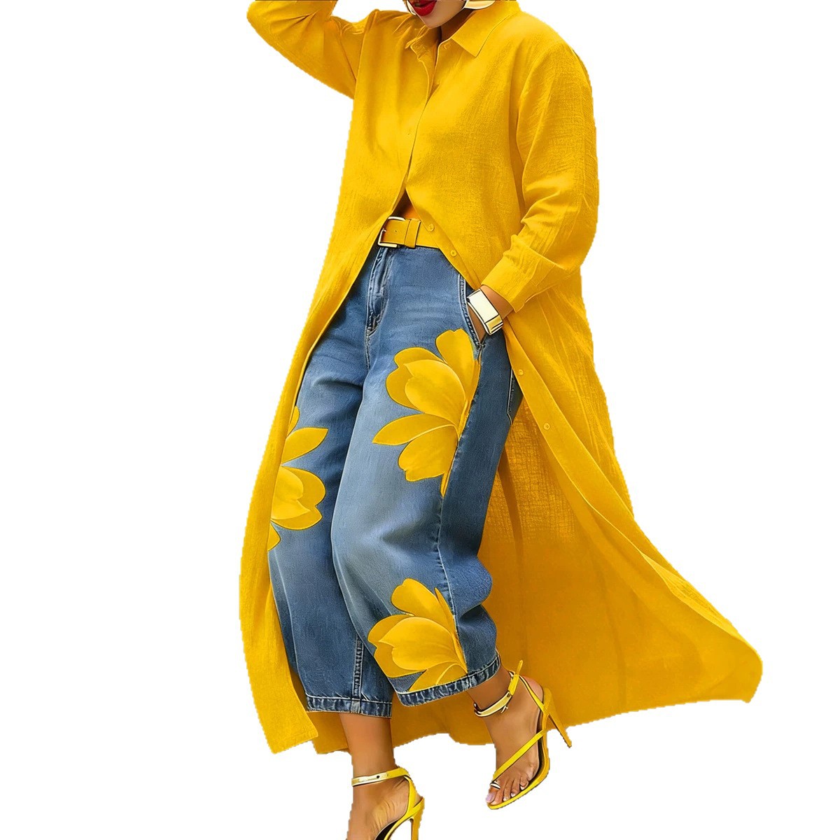 Women's Clothing Fashionable Elegant Casual Button Down Collar Solid Color Long Shirt Dress For Women For Formal & Casual For Women_ecoleips.com