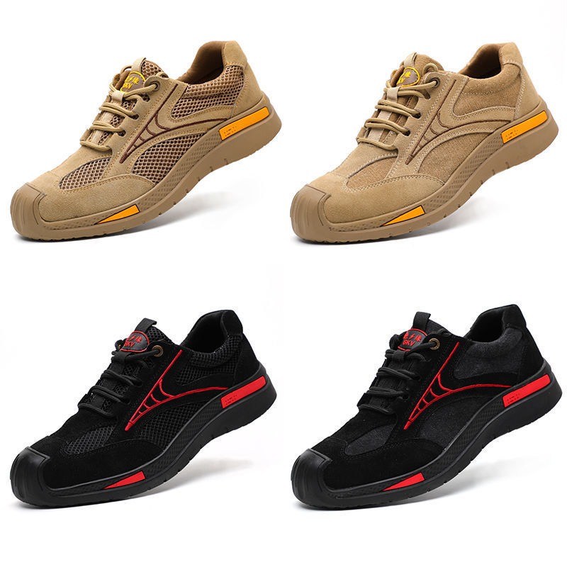 四季透网劳保鞋轻便舒适牛筋底防砸防滑低帮帆布系带厂家直销防护