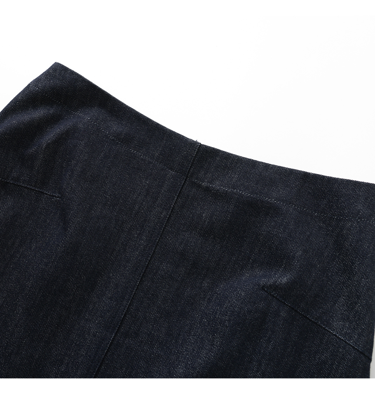 Chân váy jean nữ dáng suông một mảnh vải denim cotton thoáng khí — màu xanh đậm chi tiết 21