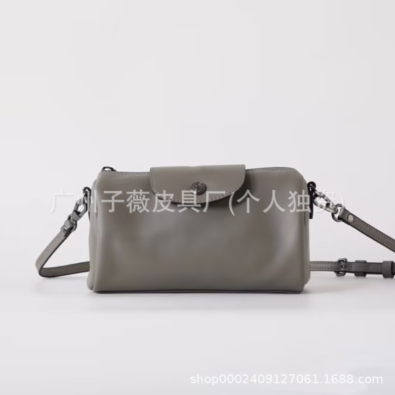 高品质龙骧包单肩圆筒包真皮枕头包斜挎包休闲通勤女包2025新款|undefined
