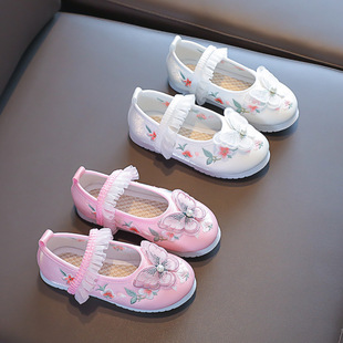 Детское ханьфу, наряд маленькой принцессы, ципао, слипоны, обувь