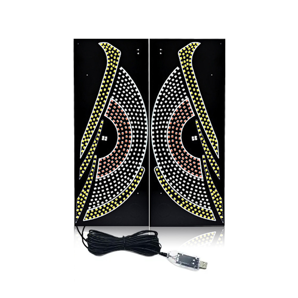 Cross-Border Car Led Devil Eye Light Sticker USB Car Devil Eye Led Display Screen Expression Car Atmosphere Light
