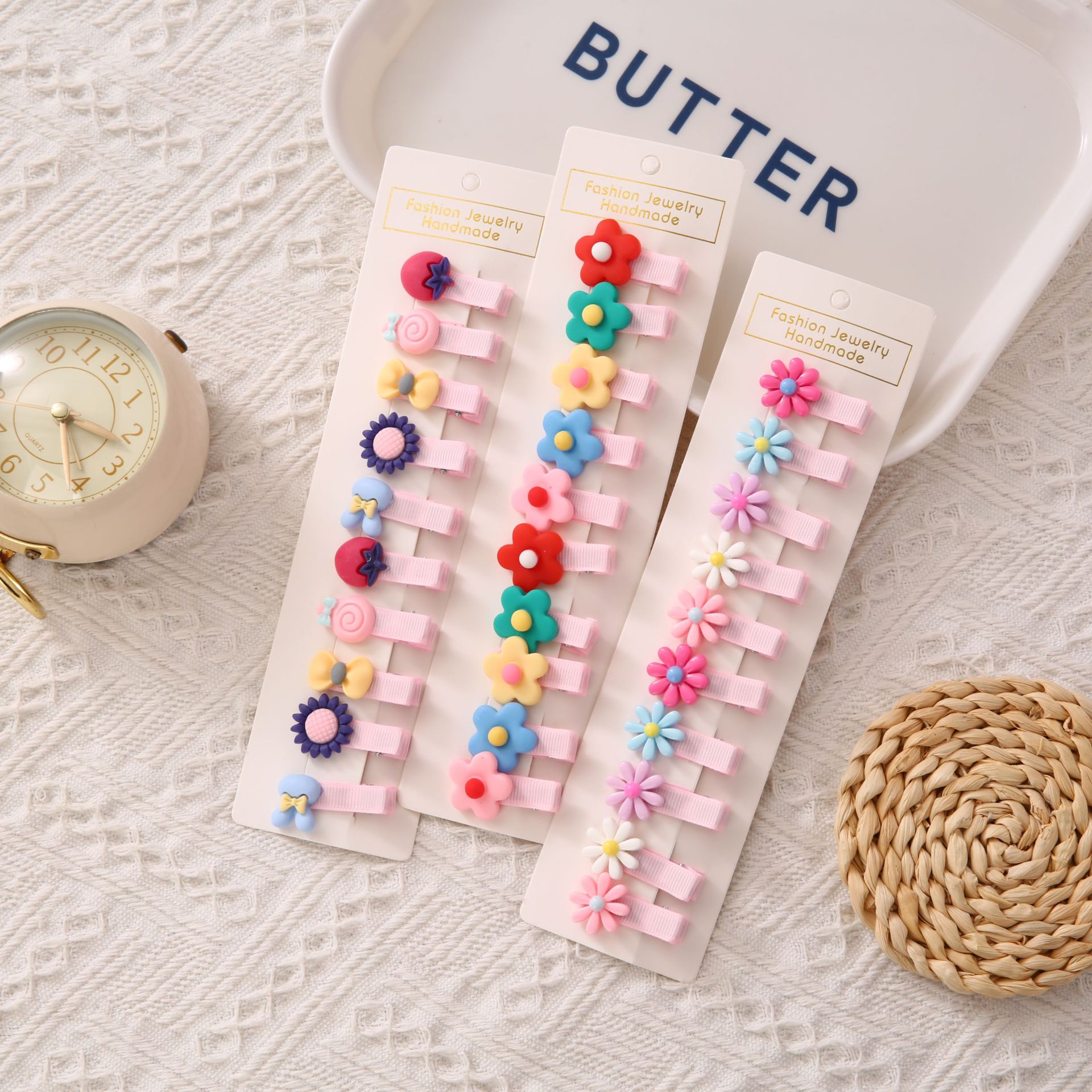 La horquilla del bebé de los niños no duele el cabello clip de pico de pato lado de la niña horquilla rota coreano lindo flequillo clip al por mayor