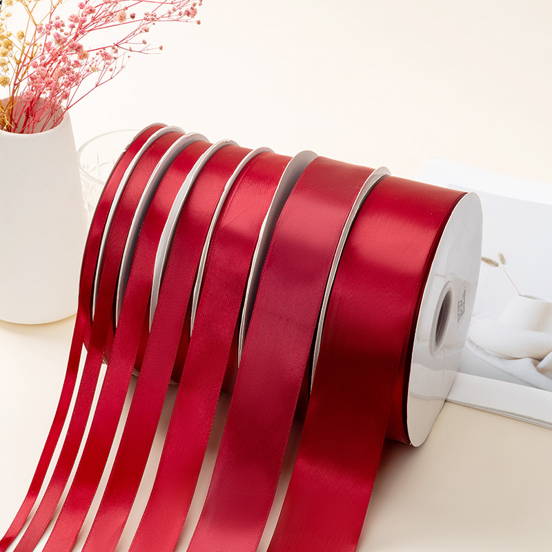 Año Nuevo cinta roja arco accesorios decoración flores ramo de flores regalo embalaje correa de Navidad