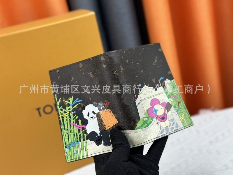 跨境外贸原版老花涂鸦护照夹经典时尚卡通印花折叠钱包证件保护套|undefined