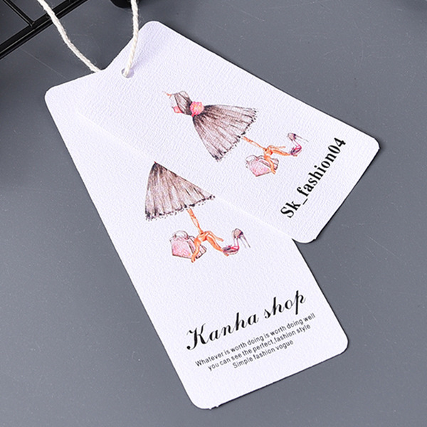 Women's tag small fresh clothing store price label paper printing…
