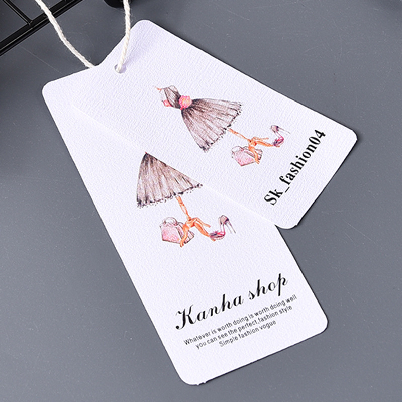Women's tag small fresh clothing store price label paper printing…