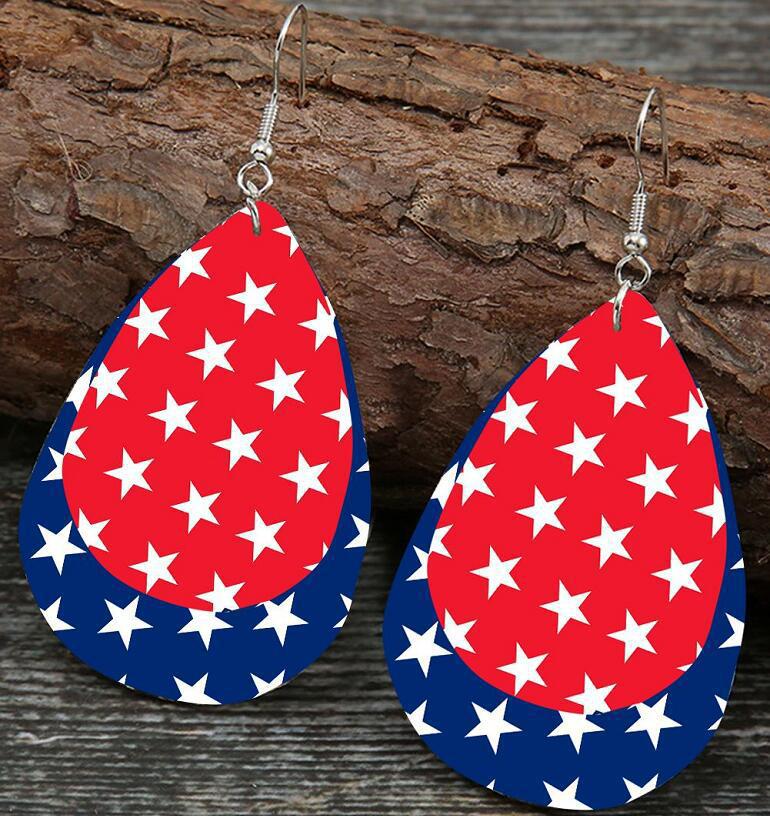 Fashion Water Droplets Pu Leather Women's Earrings 1 Pair display picture 2