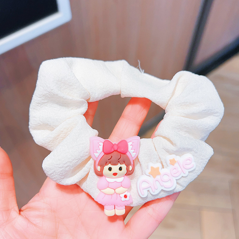 Dulces dibujos animados coreanos lindas princesas niñas anillo de pelo intestino grueso bolas cabeza artefacto mágico para niños costilla de cola de caballo accesorios para el pelo