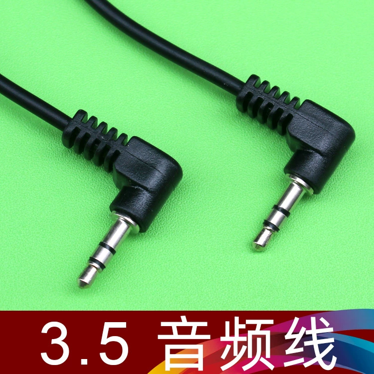 Высококачественный аудиокабель из чистой меди, 3,5 мм, с двойным угловым разъемом, 1 м