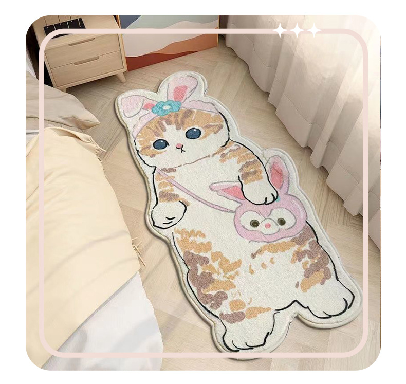 床边毯,儿童房地毯,仿羊绒地毯,卡通地毯