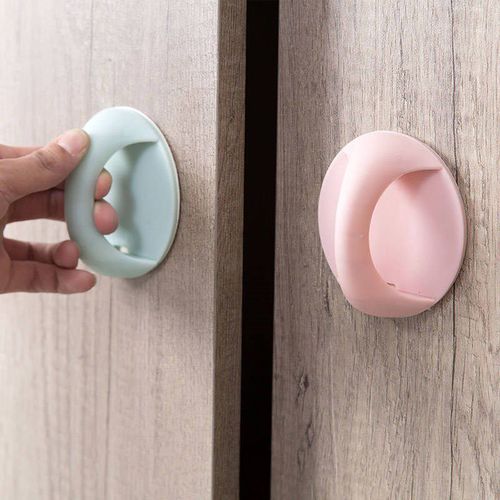 Glass door handle stick-on simple drawer seamless strong punch-free suction cup sliding door and window sliding refrigerator handle
