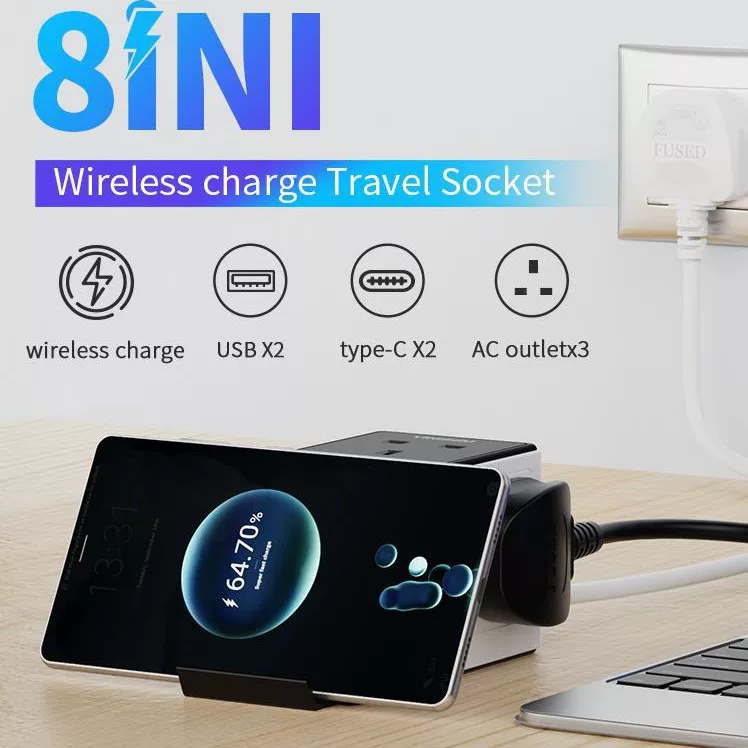 Руководство по офисной электроснабжению в Великобритании USB-розетка многофункциональная платформа Type-C, беспроводная подзарядка, розетка