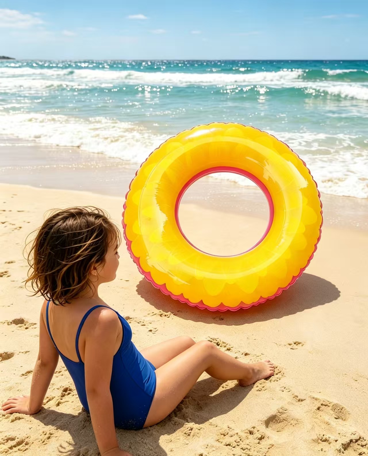 Nuevo anillo de natación para padres e hijos red retro doble bolsa de aire bajo la axila verde engrosado anillo flotante inflable al aire libre