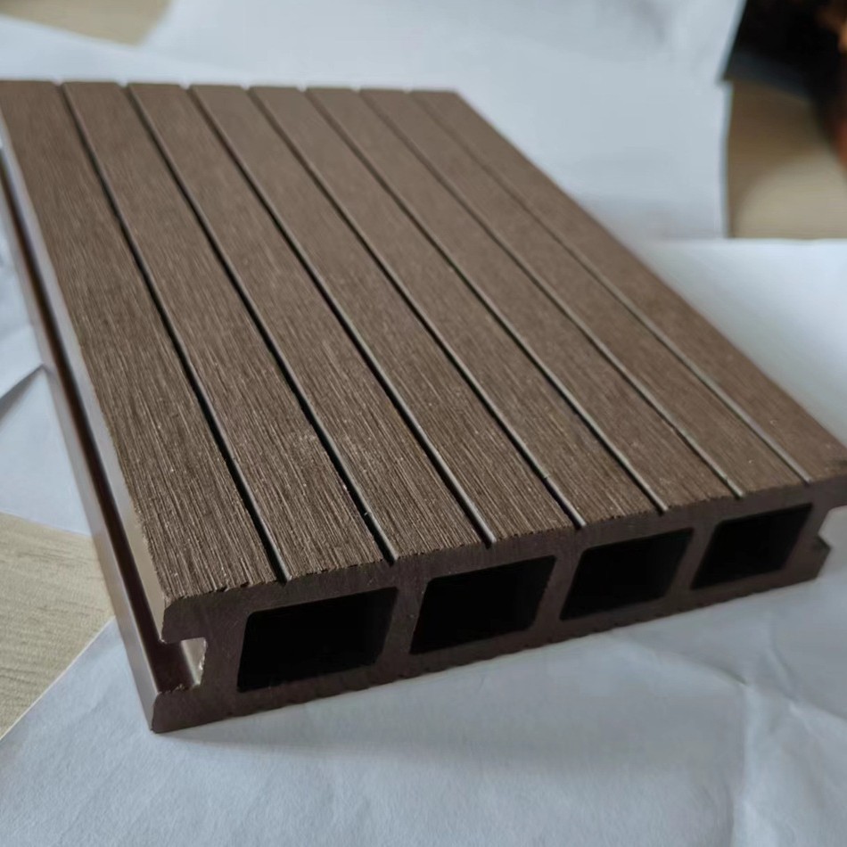 Madera plástico WPC piso generación agujero redondo 140*30 protección del medio ambiente plástico material de madera jardín decoración al aire libre tablero anticorrosión madera