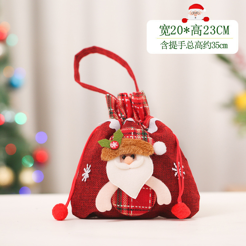 クリスマス装飾リンゴ袋子供プレゼント袋キャンディー袋平安夜束ポケット手提げ袋プレゼント袋卸売り|undefined
