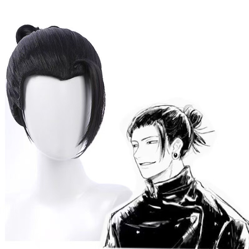 Silk Joy Spell Return Shougo Aono Anime Cosplay Wig Student Era Full Updo Version Black Cosplay Wig