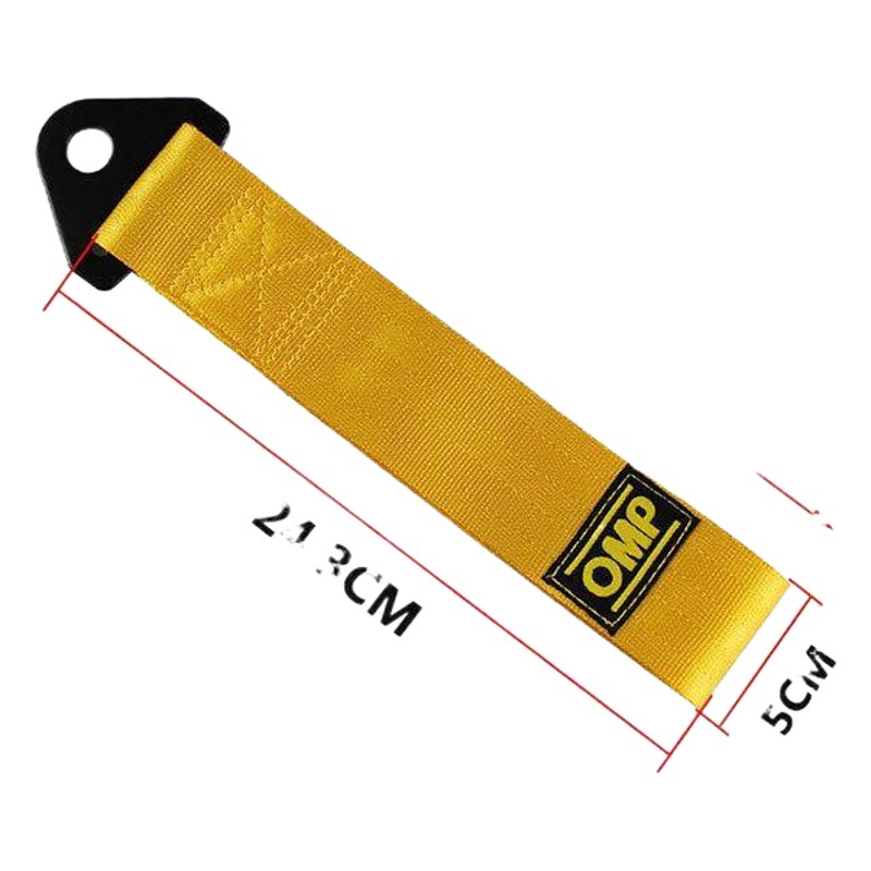 OMP coche remolque cuerda modificación gancho de seguridad parachoques delantero cuerda de tracción cabeza de coche remolque de coche cinturón cinta decoración suministros