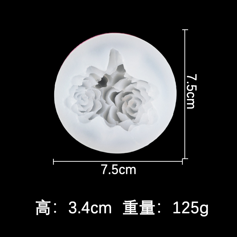 Gardenia epoxi decoración molde de silicona coche aromaterapia yeso decoración molde hecho a mano fondant chocolate para hornear