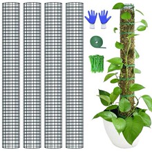 DIY苔藓杆4根装金属苔藓杆40英寸苔藓杆龟背竹植物堆叠泥炭藓杆