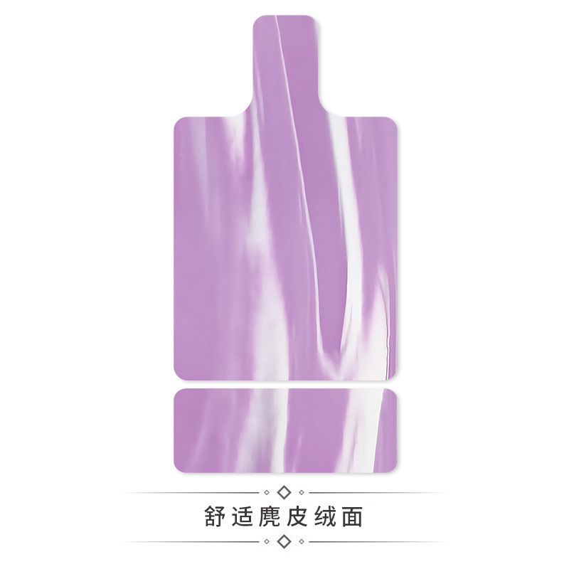 跨境麂皮绒lulu撞色普拉提核心床垫橡胶瑜伽垫吸汗器械印花专用垫|undefined