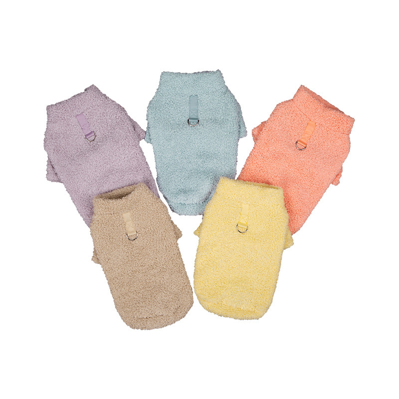New Cute, Soft, Comfortable and Warm Striped Sweater for Pets, Fleece-Lined Windproof Plush Coat for Small and Medium-Sized Dogs