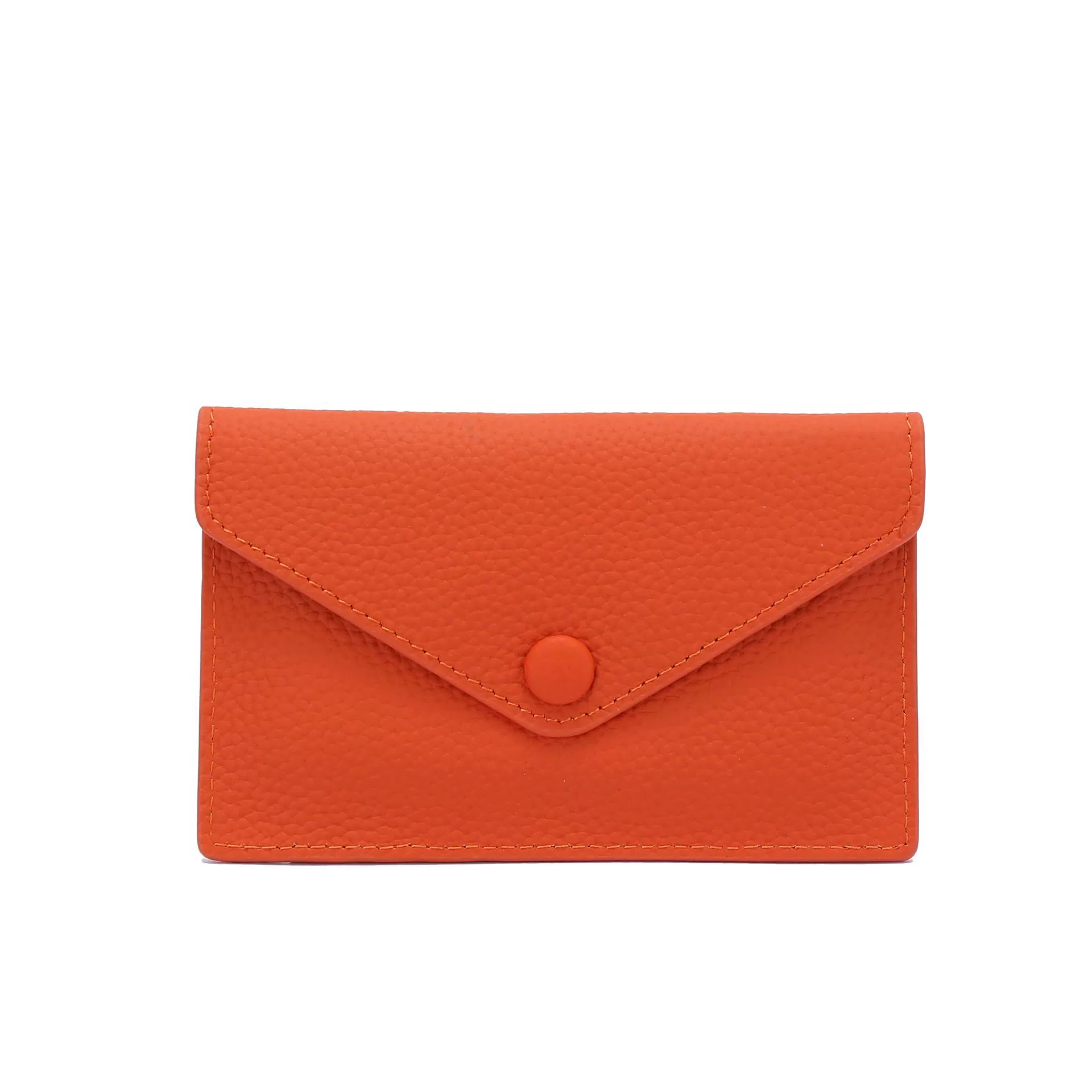 Short leather capacious wallet, cowhide, genuine leather