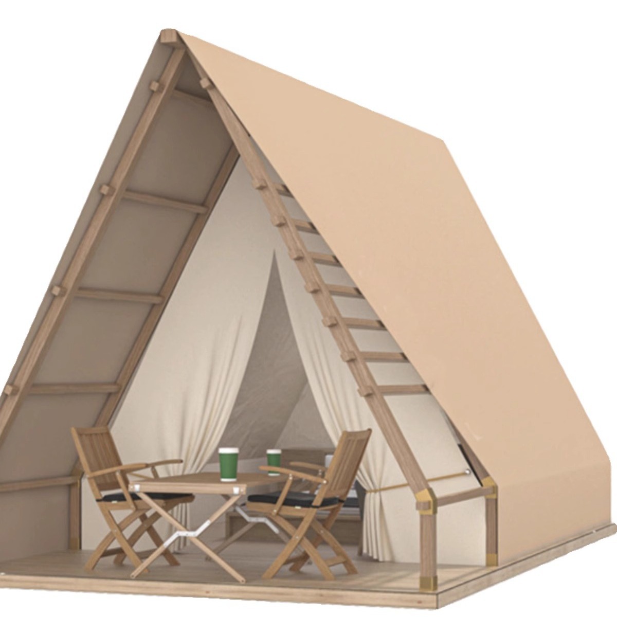 Camping al aire libre gran tienda de campaña triangular alojamiento residencial lugar escénico camping tienda de campaña restaurante alojamiento hotel tienda de campaña cabaña